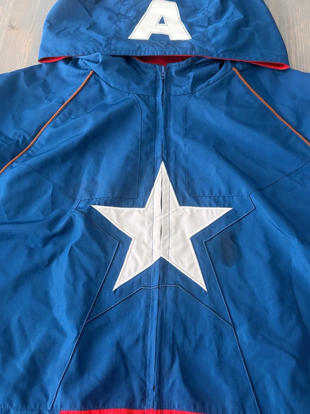 Marvel Disney Captain America Hooded Jacket men’s XL